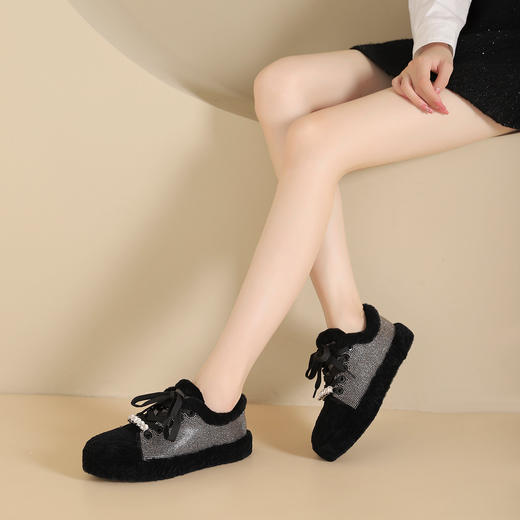 westory2024年秋冬新款休闲风厚底评本百搭短靴毛毛靴W24DM84691 商品图4