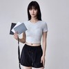 跃牌【周游世界系列】2025春夏新品瑜伽服天丝莫代尔螺纹小圆领T恤长款运动上衣TP0763/TP0864 商品缩略图3