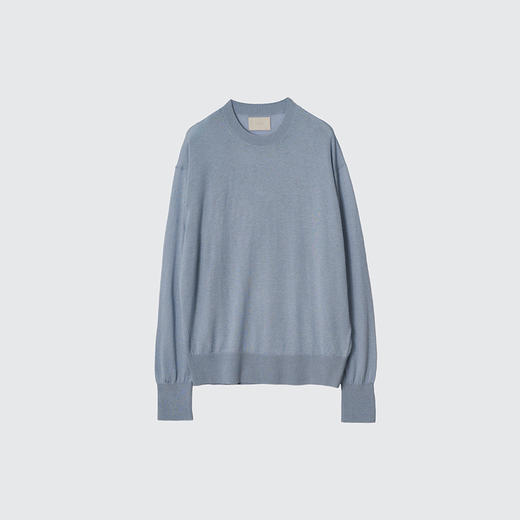YOKE SILK CASHMERE SHEER SWEATER 真丝羊绒混纺针织圆领毛衣 商品图4