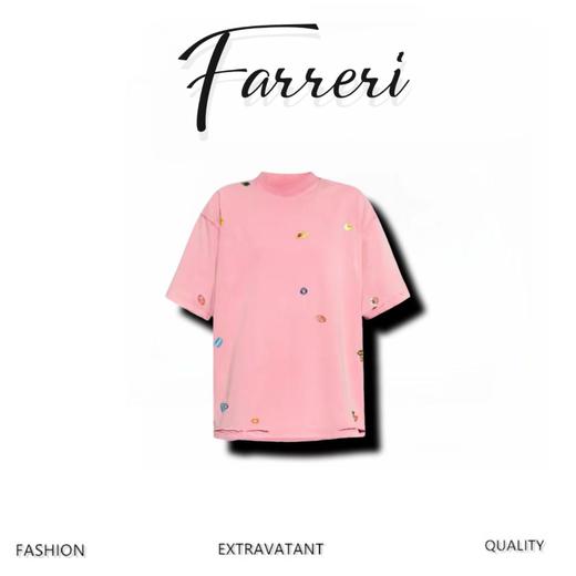 B家 粉色水果印花短袖 商品图0