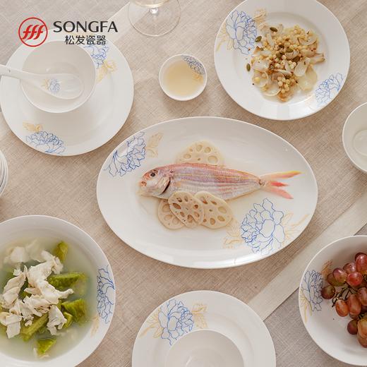 48头蓝宝牡丹骨瓷餐具 商品图6