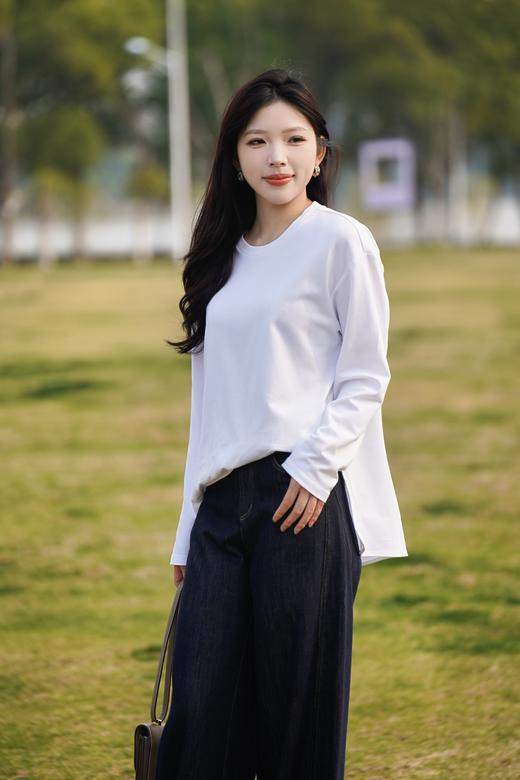 S2M2现货 臣禾	【天丝棉牛仔裤】腔调阔腿裤	JZ251060173  商品图8