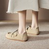 手工女鞋平底系带豆豆鞋软底2025新款春季超软休闲勃肯鞋1CM 商品缩略图3