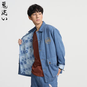 ONIARAI/鬼洗25春夏棒系列双面小达摩牛仔衬衫式外套男式 N340213