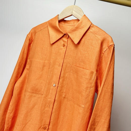 【3月7日 下午13:00 秒杀】女神节巨献：纯原 之禾走秀款 亚麻平纹POLO领衬衣 商品图10