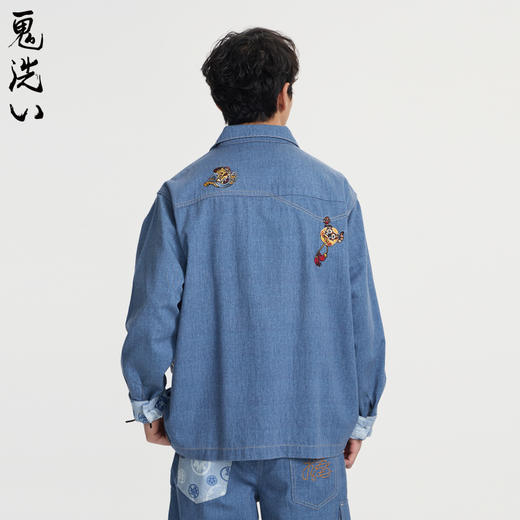 ONIARAI/鬼洗25春夏棒系列双面小达摩牛仔衬衫式外套男式 N340213 商品图2