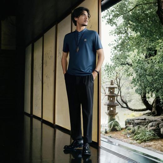 【国风图案Polo衫】柒牌短袖Polo衫男士夏季新款舒适透气休闲上衣128T72300 商品图4