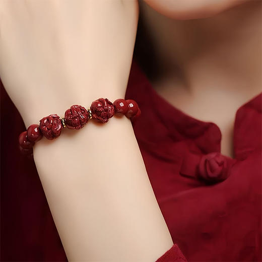 紫金砂 三合朱砂转运珠手串【珠径10mm】【下单后3天发出】 商品图3
