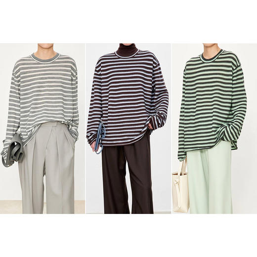 【高品质私服】【CC 立体条纹提花打底衫】独家定制，6A级重磅真丝纱G0628-CC【无标出货 介意慎拍】 商品图0