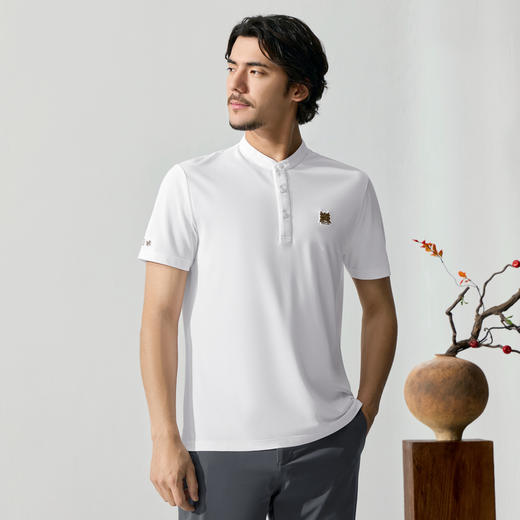 【国风图案Polo衫】柒牌短袖Polo衫男士夏季新款舒适透气休闲上衣128T72300 商品图2