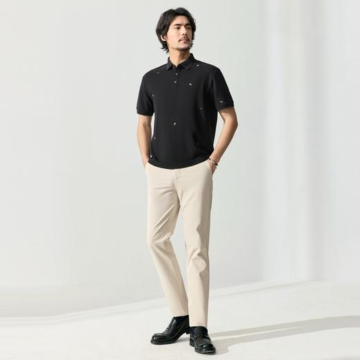 【十二生肖剪纸马】柒牌7A抗菌短袖Polo衫男夏季凉感休闲翻领T恤128T71990 商品图4