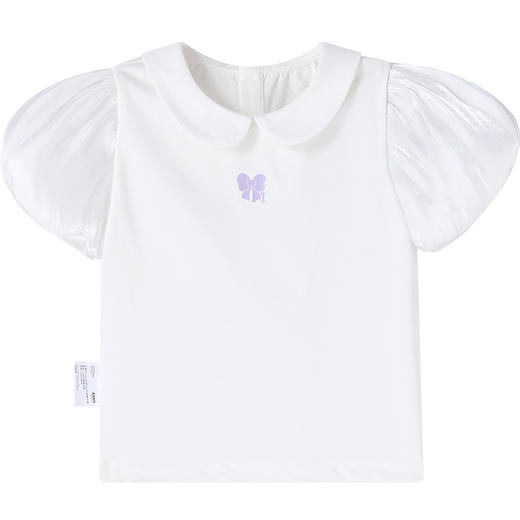 女童翻领SORONA凉感短袖上衣夏季新款安奈儿童装实体店同款XG521689 商品图7