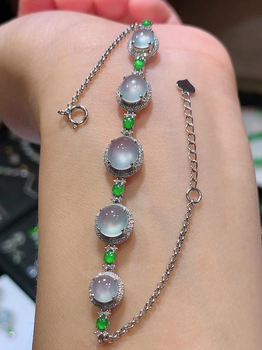 蛋面翡翠手链 商品图2