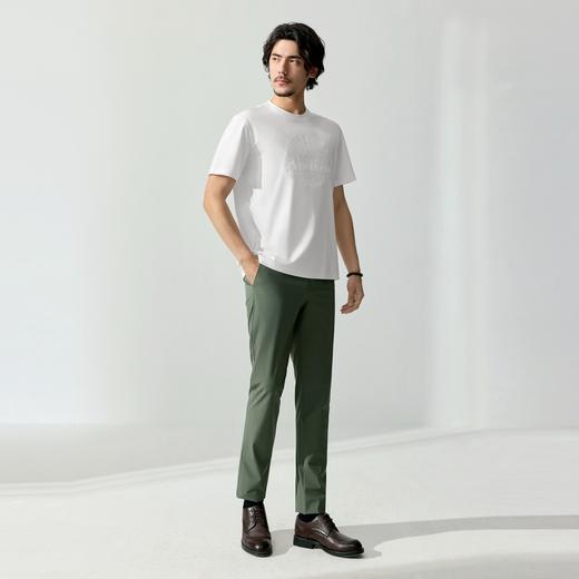 【十二生肖剪纸龙】柒牌短袖T恤男士夏季薄款龙图案休闲圆领上衣128T72090 商品图3