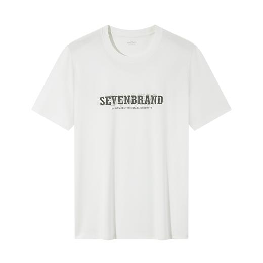 【60织新疆棉】柒牌短袖T恤男夏季新品时尚休闲百搭字母圆领上衣128T70220 商品图4