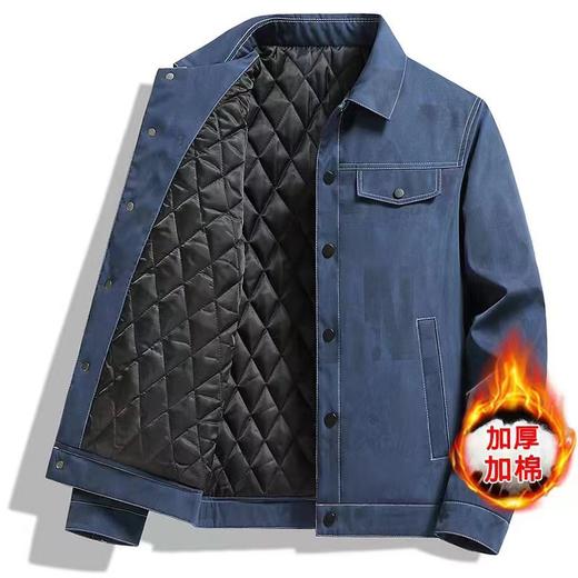 男士夹克加厚 长袖印字母春秋季新款外套青年韩版休闲翻领夹克男装 商品图1