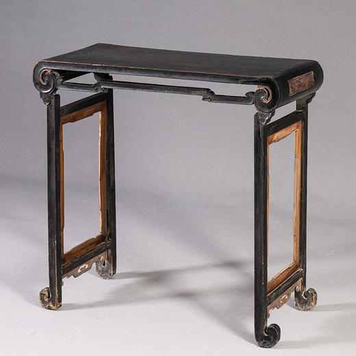 清 大漆云纹书卷式香案 商品图4