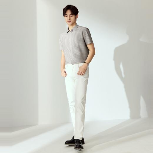 【高端系列/无缝工艺】柒牌短袖衬衫男夏季新品提花针织休闲衬衣128A70890 商品图3