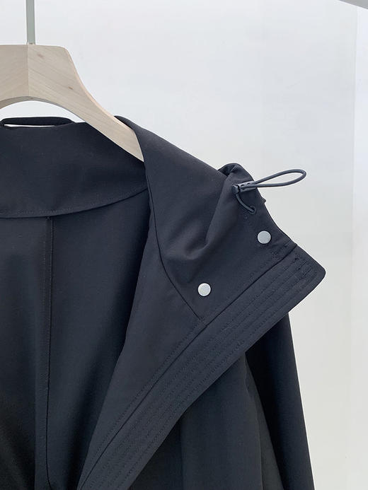 【高品质私服】【IC 丝羊毛精纺平纹布黑色短风衣】随性简约得廓形拓展户外G1183-CC【无标出货 介意慎拍】 商品图13