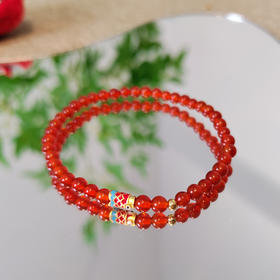 【锦鲤玛瑙细手串】（敦煌/大佛寺包装随机发货）敦煌中式国风福泽玛瑙手链配饰