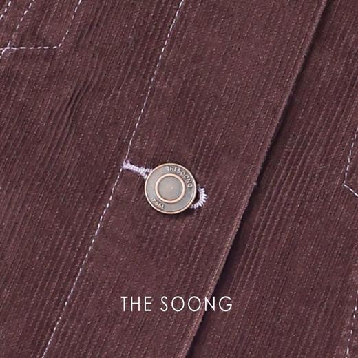 THESOONG"巴黎信笺"100%棉切割绒感翻领灯芯绒外套HDWT5047 商品图2