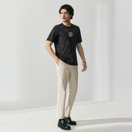 【十二生肖剪纸虎】柒牌短袖T恤男夏季新品满身印花休闲圆领上衣128T72070 商品图3