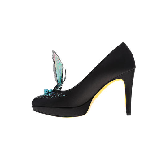 sheme野纤物语系列环保火草绒刺绣点缀女士高跟鞋优雅时尚可定制 商品图1