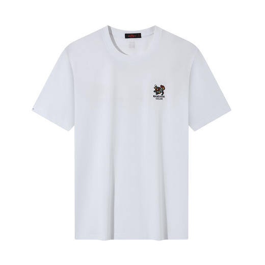 【中华立领】柒牌短袖T恤男2025夏季新款刺绣圆领中青年休闲上衣128T72210 商品图4