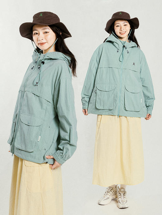 【春夏上新-福利特惠】ACMEITEM爱棵米 户外亲子连帽外套宽松可调节开衫外套男女GAG3210922A/GAG3210993A 商品图2