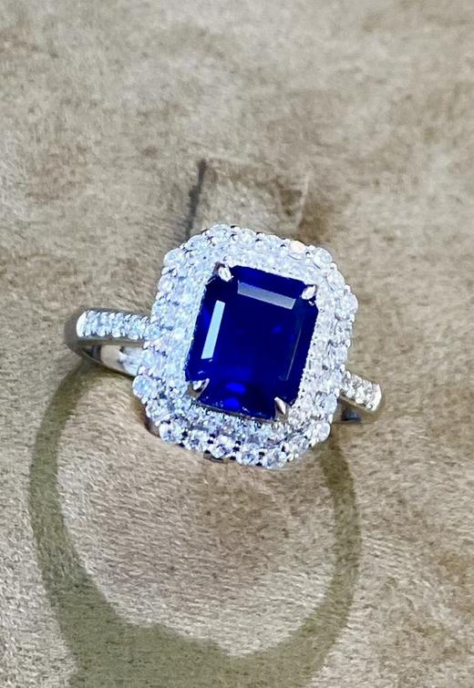 2.4ct刻面蓝宝石戒指吊坠 商品图1