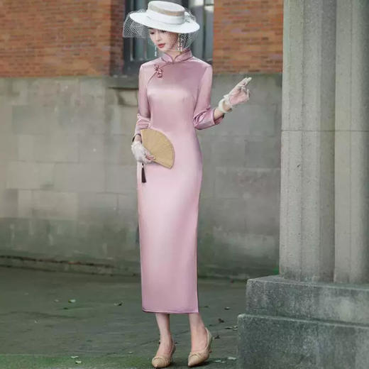 老上海高端醋酸旗袍HQ335 商品图0