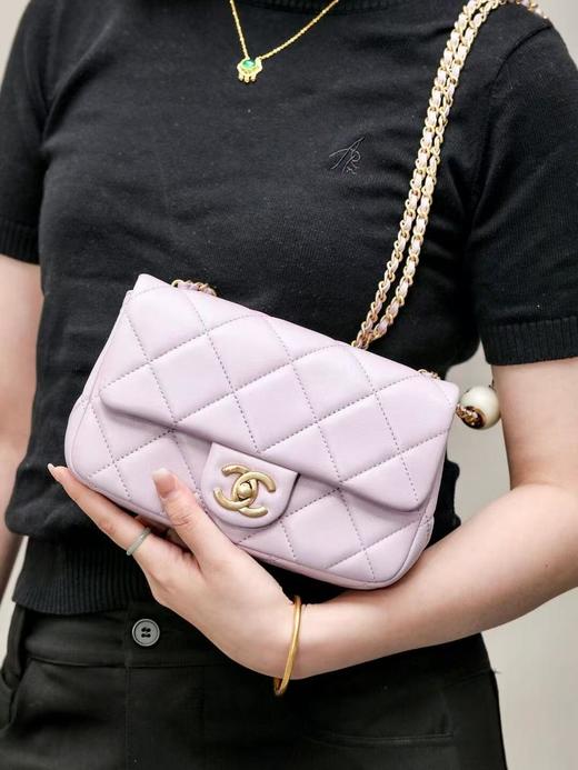 香奈儿24s春夏双珍珠大𝖬𝗂𝗇𝗂淡紫色（HH） 商品图3