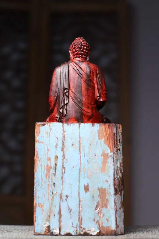 大日如来°小叶紫檀拆房老料摆件 商品图7