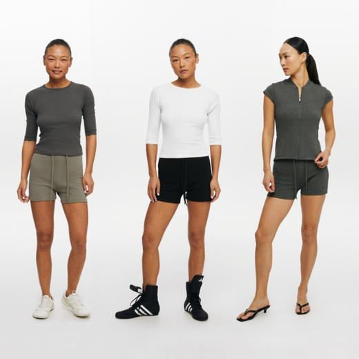 oneup珠地系带修身运动短裤 商品图4