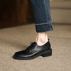 【手工女鞋通勤系带小皮鞋】 粗跟百搭英伦风真皮单鞋女软底3.5CM-CC 商品缩略图2