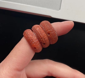 JS（小白）南红星球面哑光指环