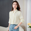 QS-22599590【真丝女装源头工厂】2025夏季真丝衬衫翻领长袖休闲衬衣22599590 商品缩略图1