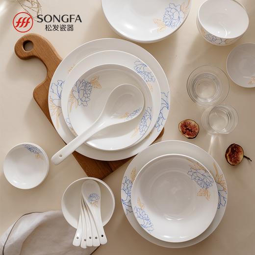 28头蓝宝牡丹骨瓷餐具 商品图5