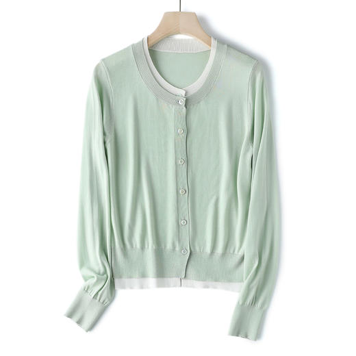 【高品质私服】【天丝假两件开衫】极具随性松弛感，简约不简单JZ2515-CC 商品图3