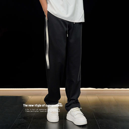 【男装】抽绳弹力腰侧字母织带休闲长裤9611100004 商品图0