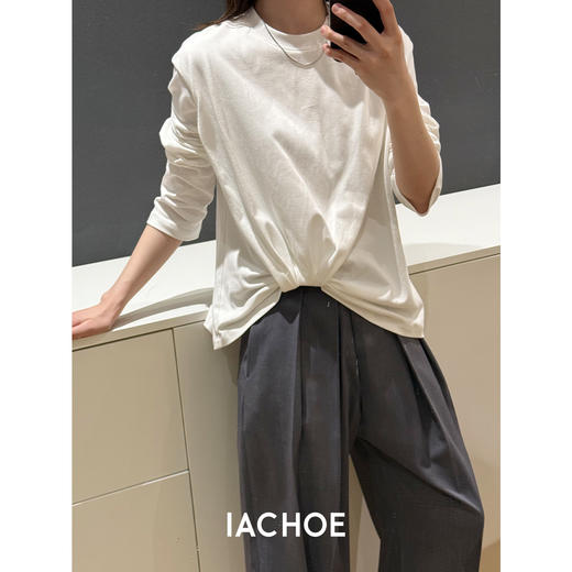 棉仓3621501003-IACHOE下摆收褶T恤 商品图2
