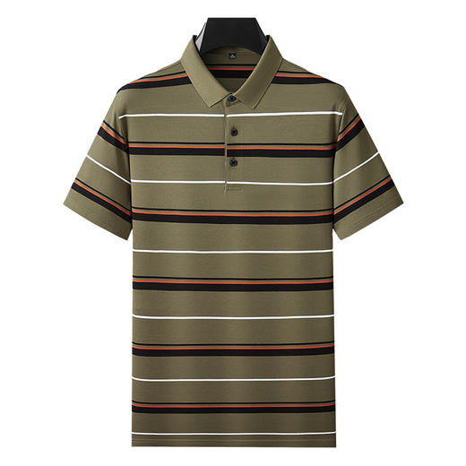 【DDP】大依优型大码短袖POLO衫翻领条纹半袖男加大码棉质打底衫夏季新款休闲胖子 商品图0