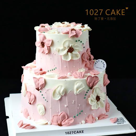 1027CAKE | 刮刀花 韩裱 双层女士 妈妈 商品图1
