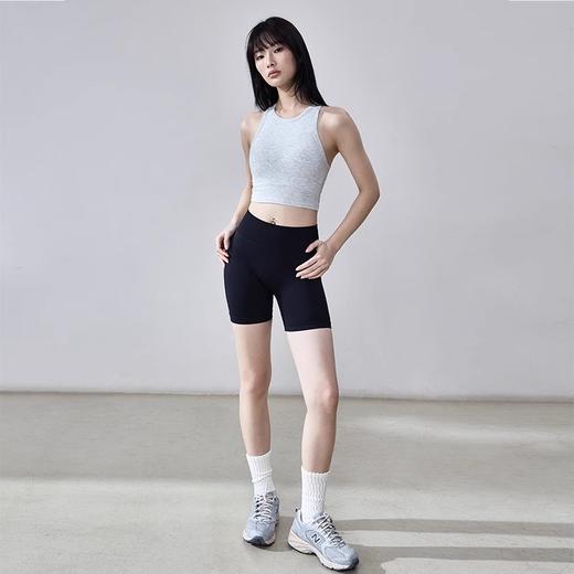 跃牌【周游世界系列】2025春夏新品瑜伽服女固定胸垫款无袖背心天丝莫代尔螺纹运动内衣BR1607 商品图4