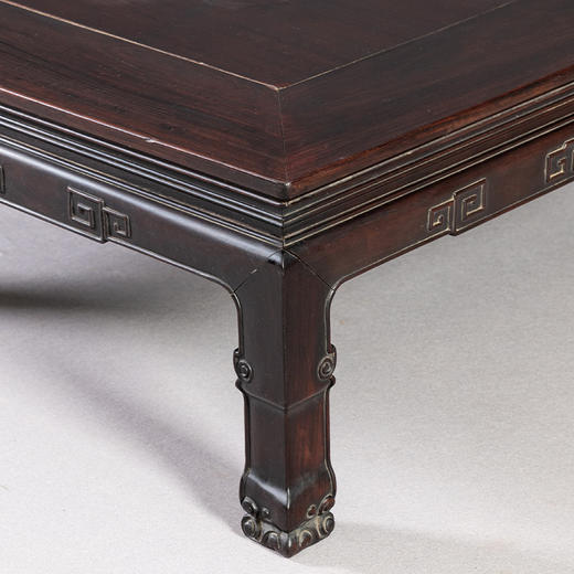 清 红木回纹方形炕桌 商品图3