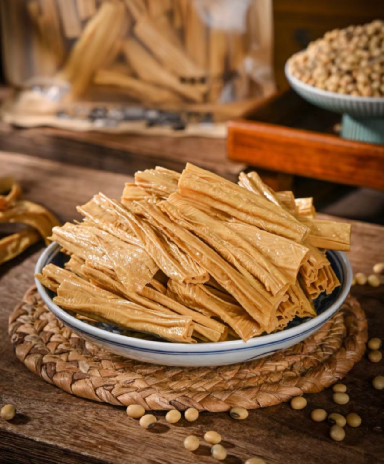 安叶家自产石屏有机腐竹、腐皮、豆腐丝