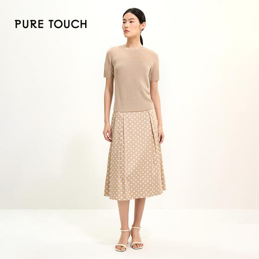 pure touch极简风中袖针织小衫1346251009 商品图4