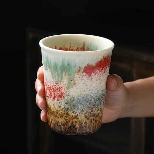 敦煌【窑变陶瓷可乐杯】窑变茶杯主人杯 单杯大容量陶瓷可乐杯喝水杯子 高颜值咖啡杯马克杯 商品图2