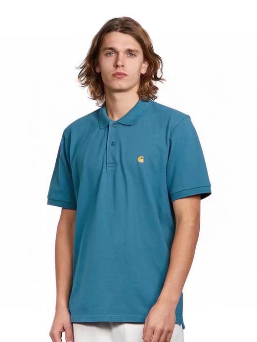 卡哈特 25SS金标刺绣珠地网眼棉短袖Polo衫 Z-15077 商品图0
