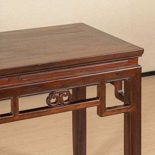 清 红木如意卡子花独板条桌 商品图3